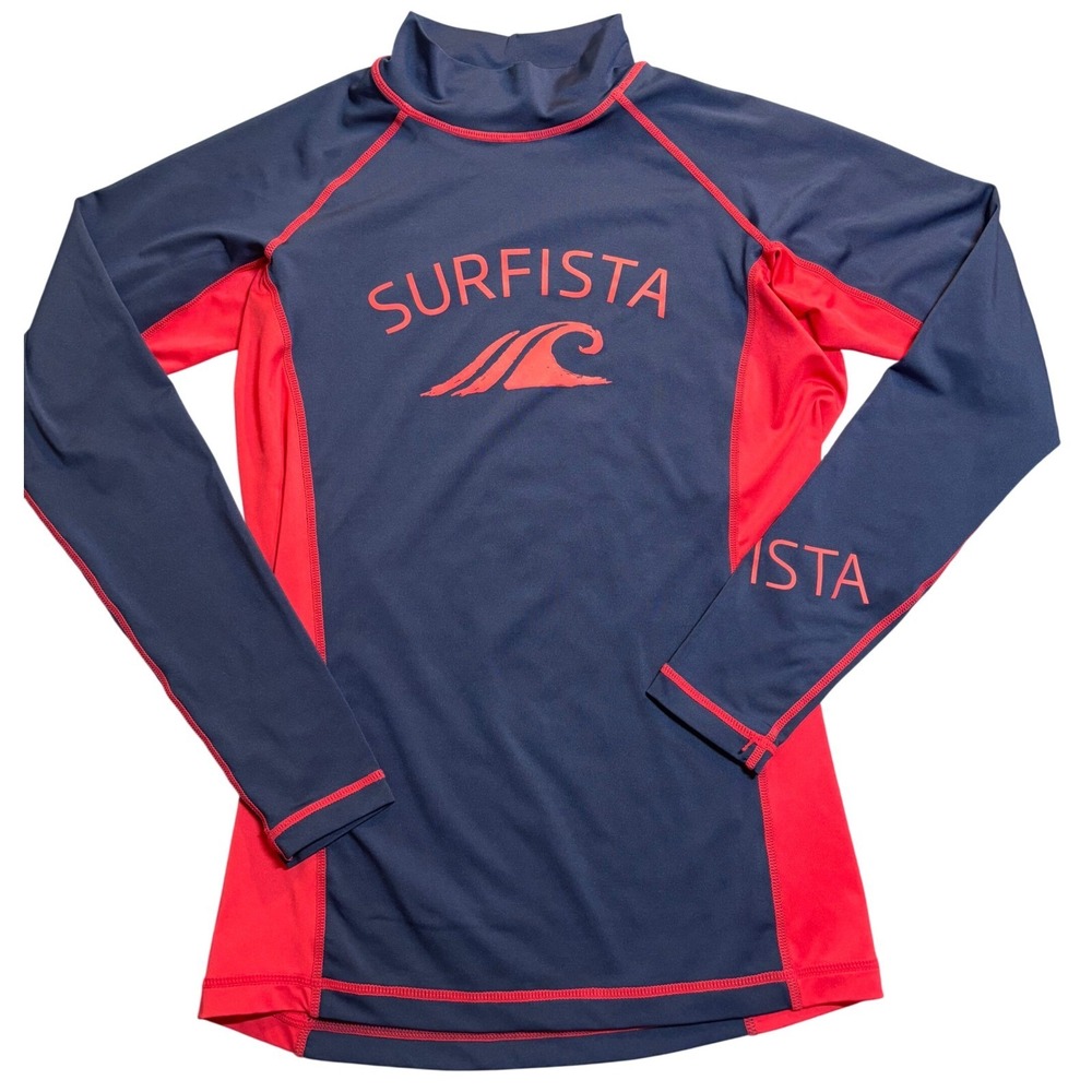 Tesla Rash Guard Men's Navy Blue Excellent Surfista Long Sleeve Swim Shirt Small